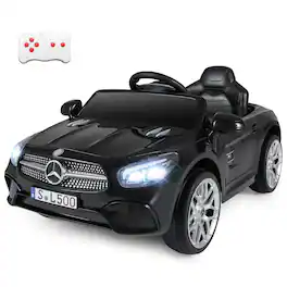 Costway - Licensed Mercedes-Benz SL R231 Kids Ride on Car 12V Electric Vehicle with Music - Black
