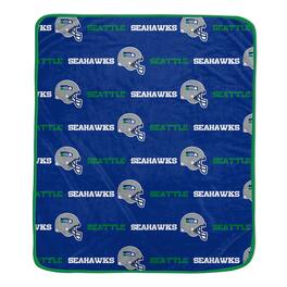 Pegasus - Seattle Seahawks 60" x 72" Repeat Helmet Wordmark Ultra Soft Blanket - Multicolor