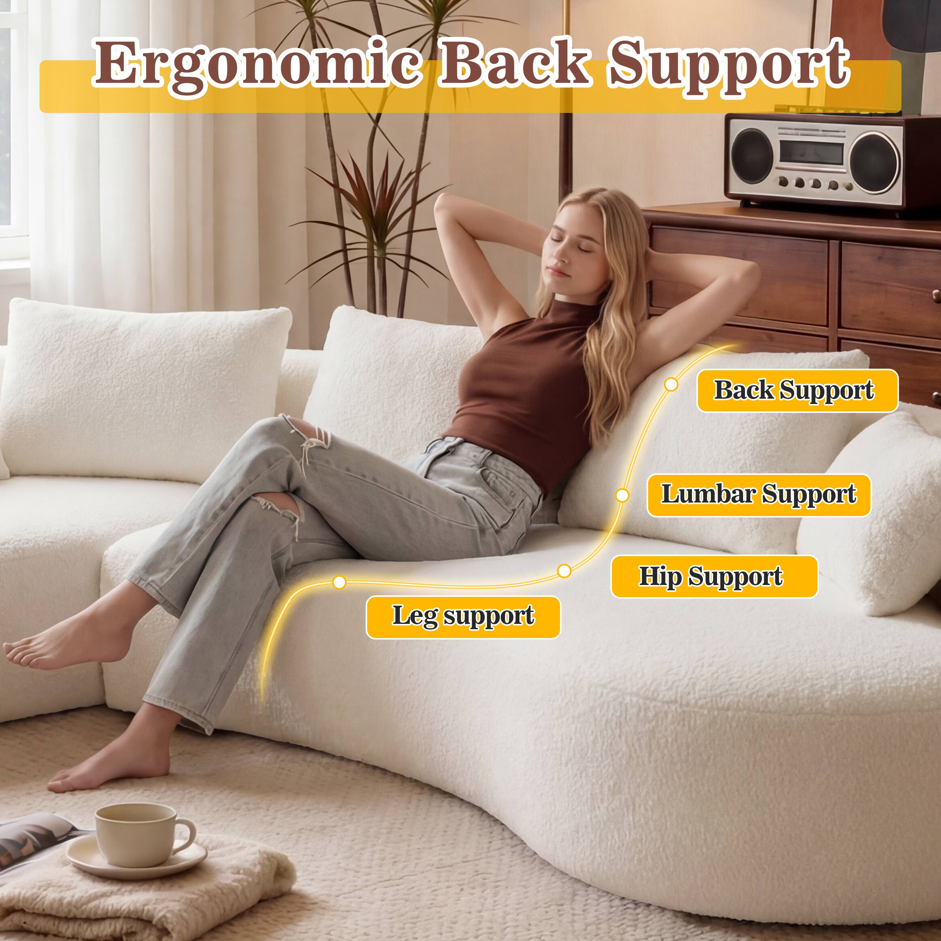 Ergonomic Back Support

- Back Support
- Lumbar Support
- Hip Support
- Leg Support