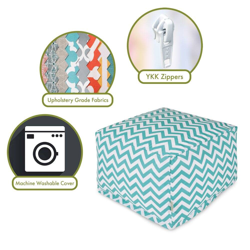 - Upholstery Grade Fabrics
- YKK Zippers
- Machine Washable Cover