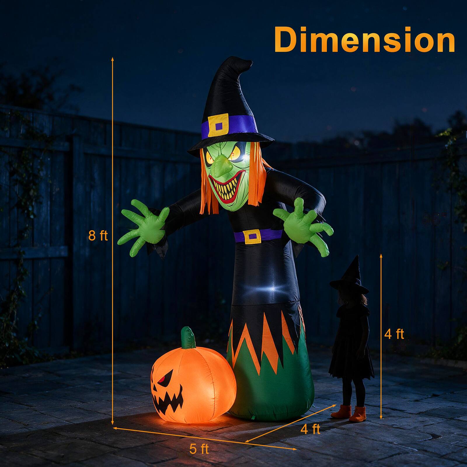 Dimension  
8ft  
4ft  
5ft  
4ft