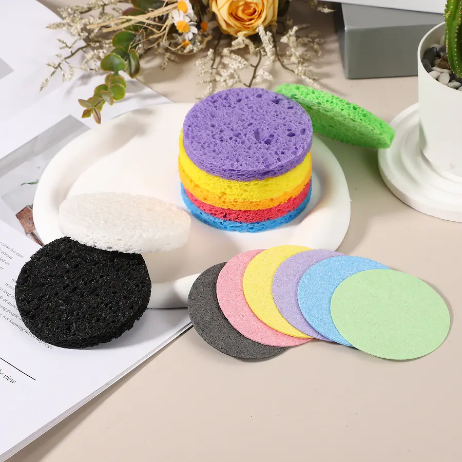 Scratch Add Round Unique Bargains 10pcs Cellulose Round Sponges Non Scratch Compressed ...