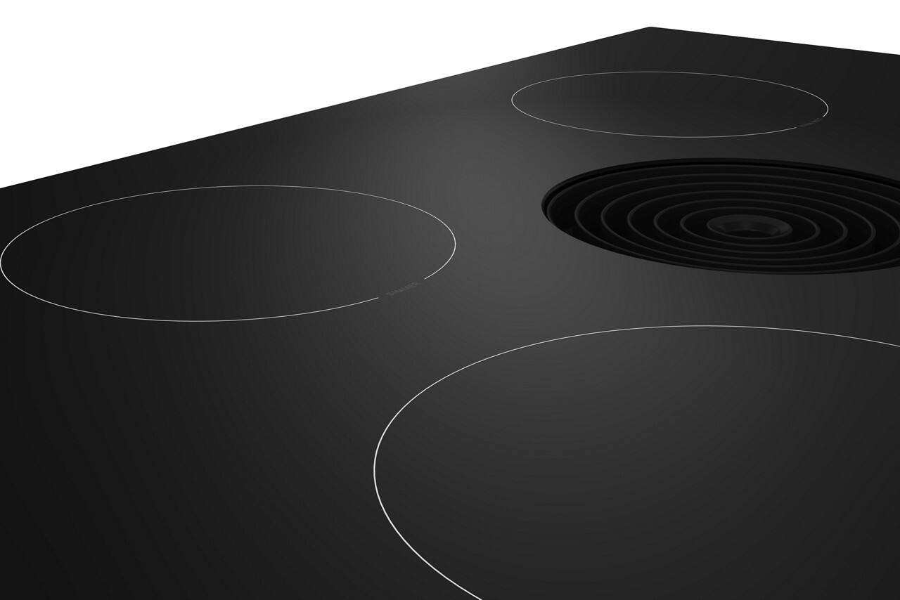 Alt View 5. KitchenAid - 30" Electric Induction Cooktop with 4 Cooking Zones and Quiet Ventilation - Black.