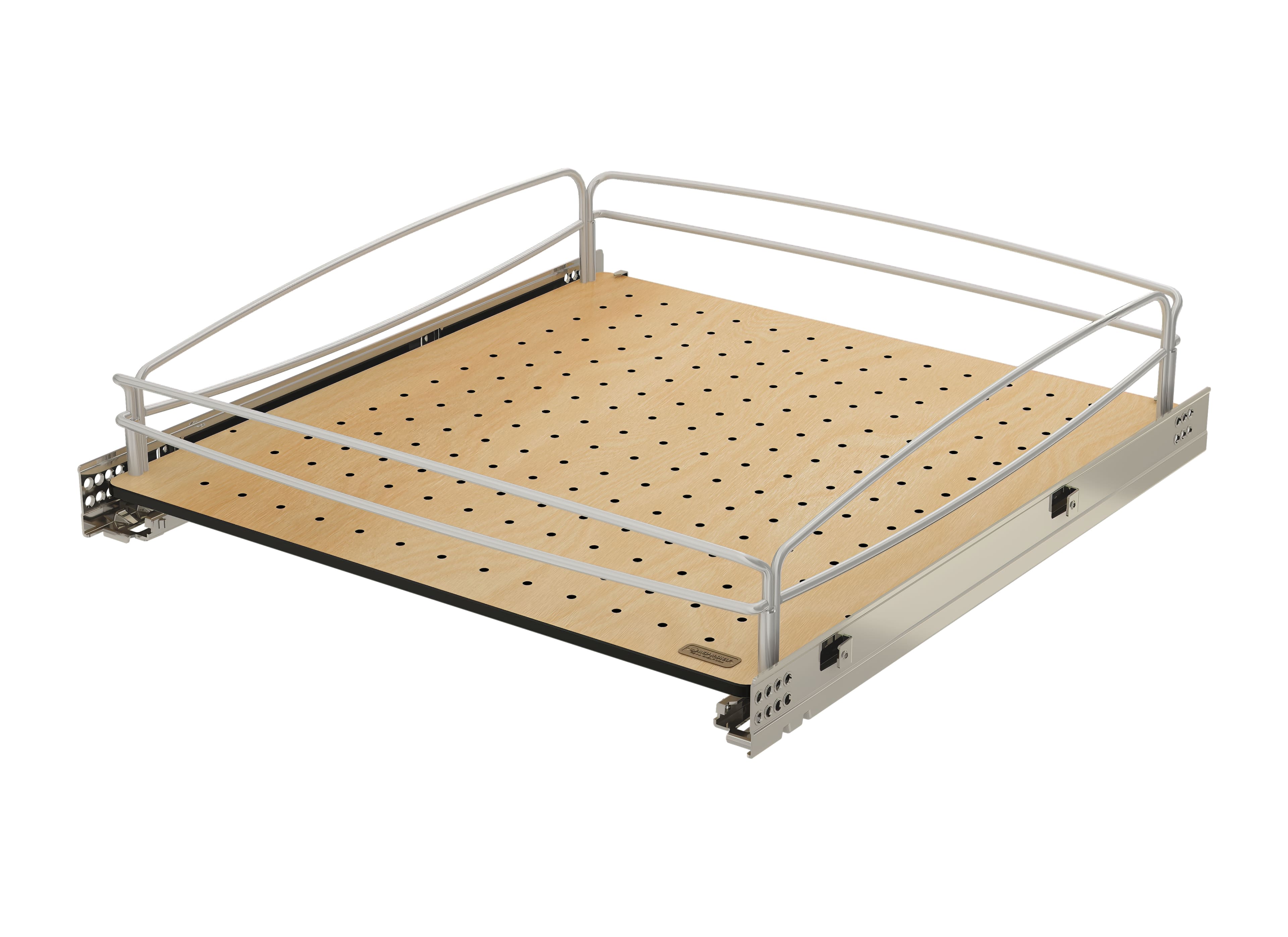 Rev-A-Shelf - Solid Bottom Pullout Base Soft-close Cabinet Organizer, 54BK-21SC-1 - Silver