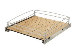 Rev-A-Shelf - Solid Bottom Pullout Base Soft-close Cabinet Organizer, 54BK-21SC-1 - Silver