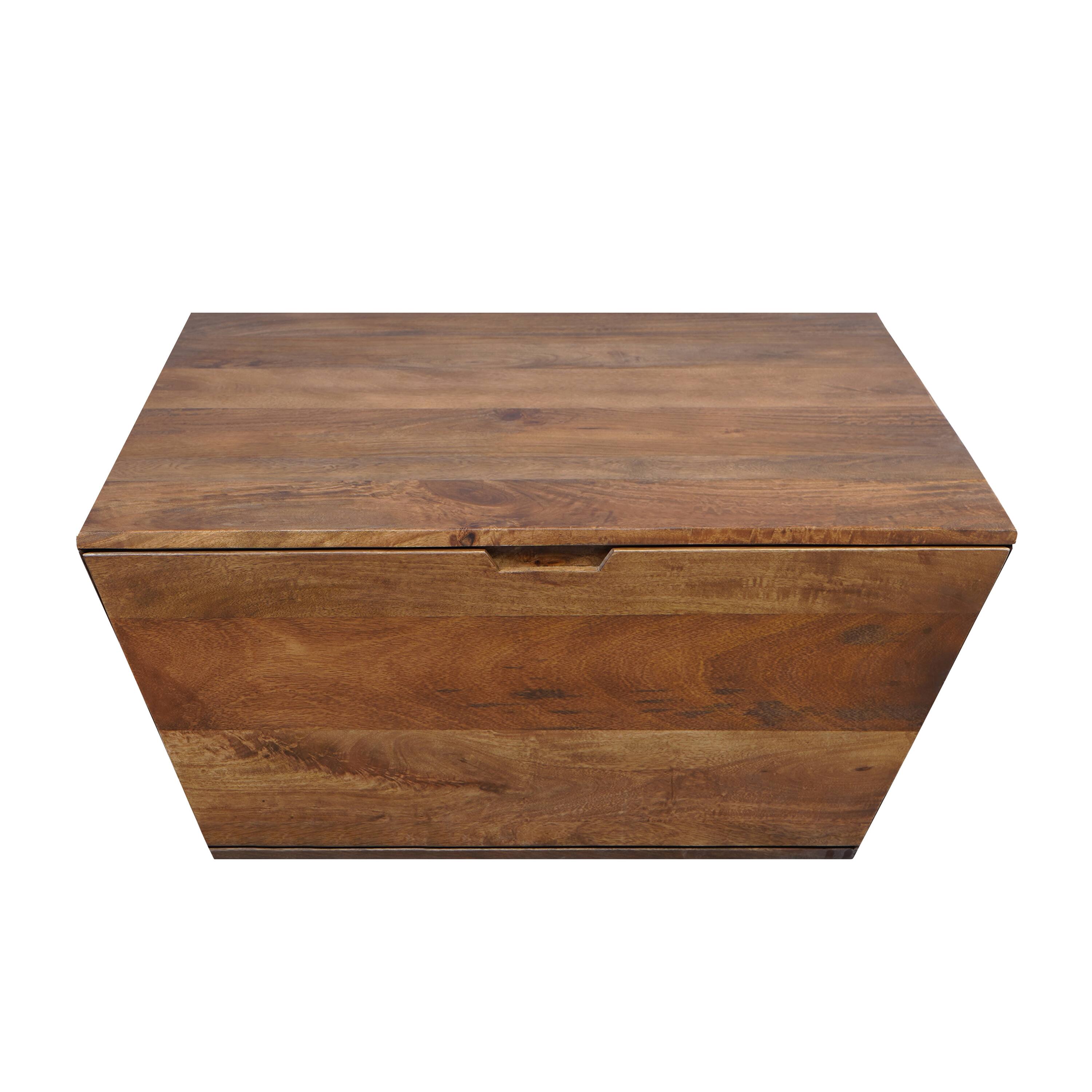 Alt View 1. Manhattan Lane - 36 Inch Handcrafted Modern Farmhouse Coffee Table, Geometric Angled Square, 1 Drawer - Brown.