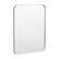 Angle. LOVMOR - Tempered Glass Rounded Rectangle Framed Wall-Mounted Bathroom Vanity Mirror - 28" x 36" - Silver.