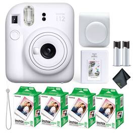 Fujifilm - INSTAX MINI 12 Instant Film Camera with Instant Film - Clay White