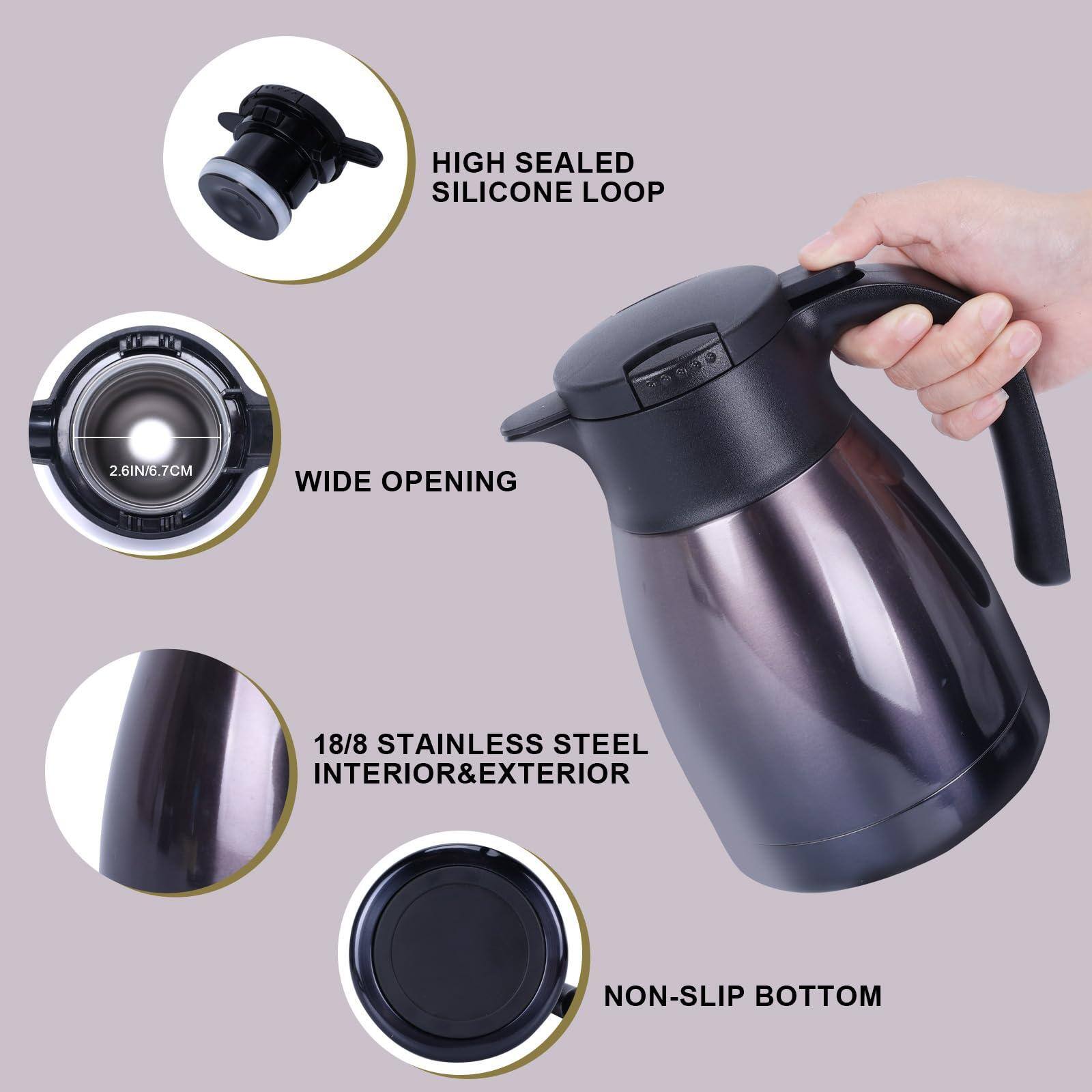 - High Sealed Silicone Loop
- Wide Opening (2.6in/6.7cm)
- 18/8 Stainless Steel Interior & Exterior
- Non-Slip Bottom