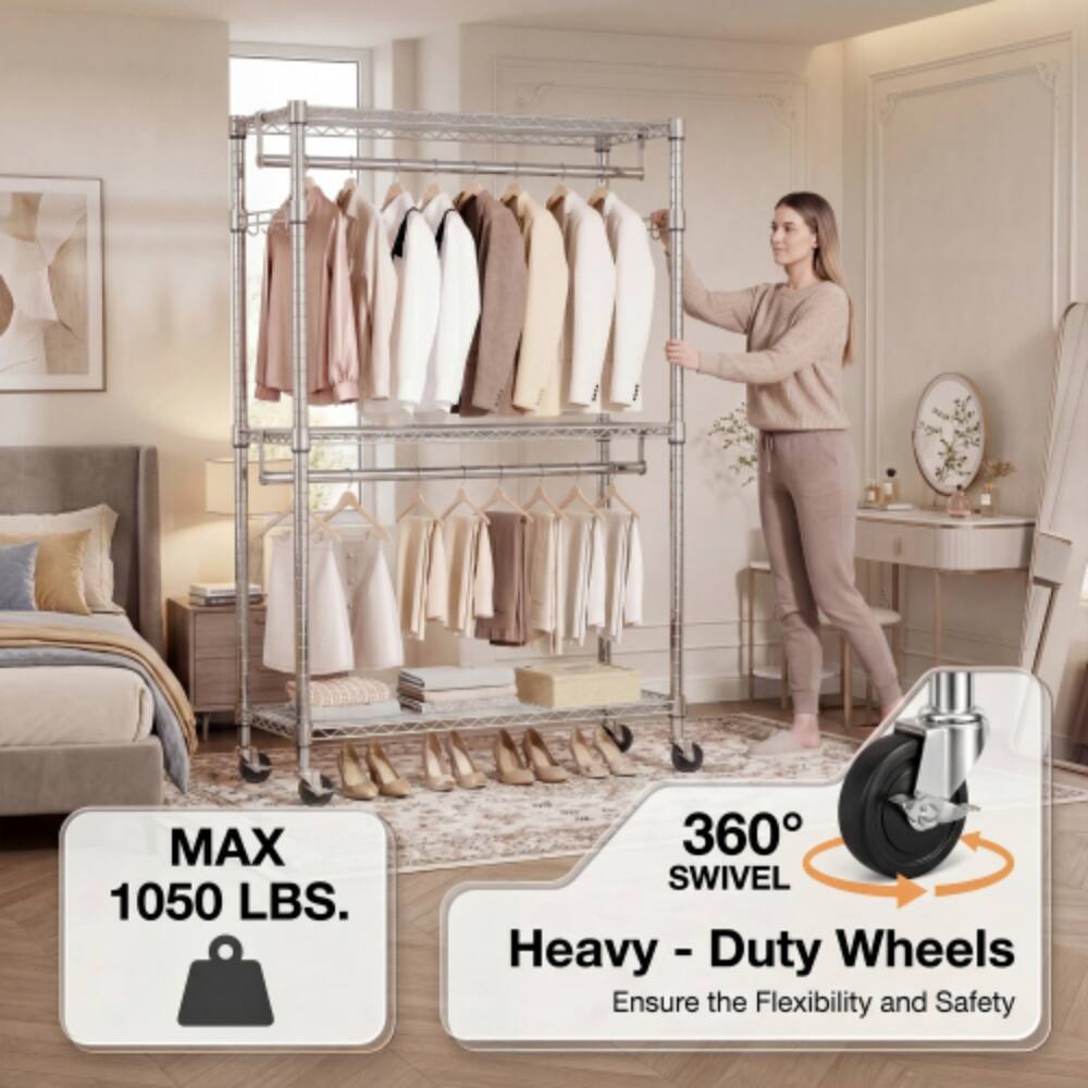 MAX 1050 LBS.  
360° SWIVEL  
Heavy-Duty Wheels  
Ensure the Flexibility and Safety