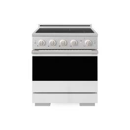 ZLINE - 30 in. 4.2 cu. ft. Marino Freestanding Induction Range with 4 Burners and Convection Oven with Door - White Matte