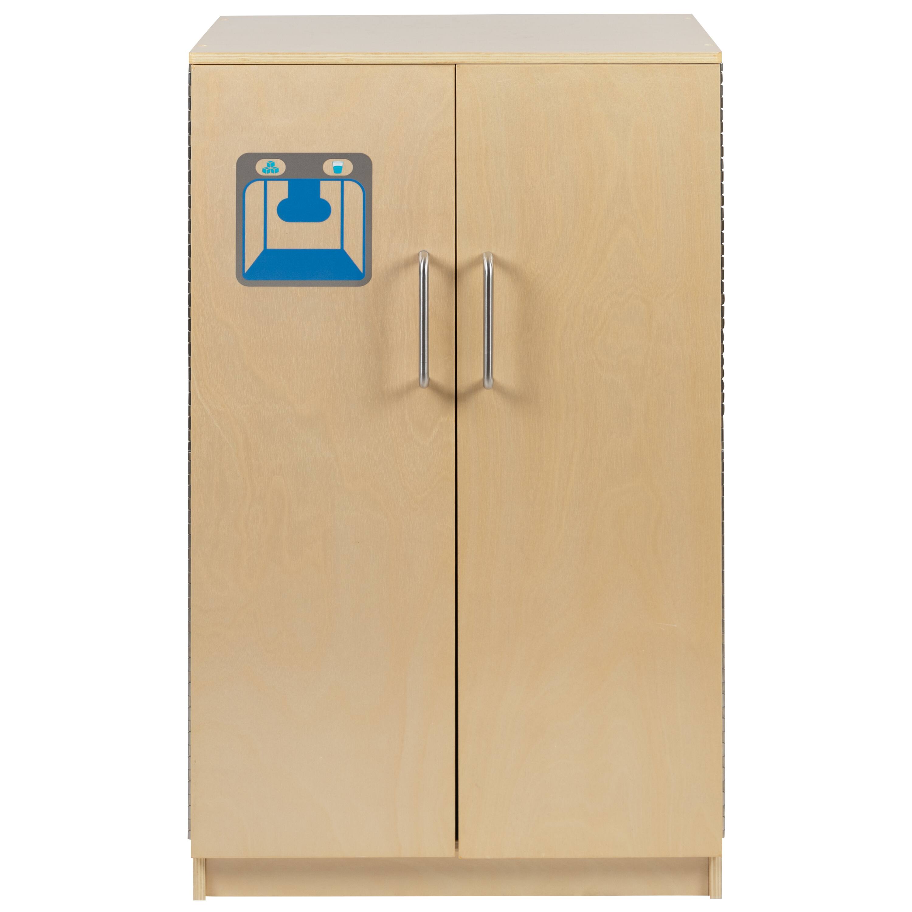 Alt View 10. Emma + Oliver - Children's Wood Refrigerator for Commercial or Home Use - Kid Friendly Design - Natural.