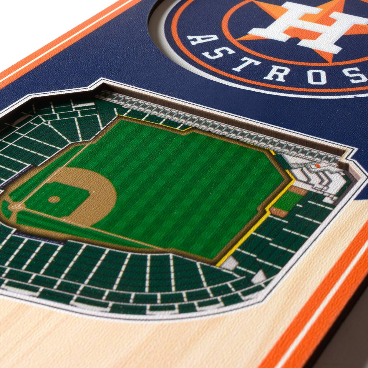 Alt View 1. YouTheFan - Houston Astros 6'' x 19'' 3D StadiumView Banner - Multicolor.