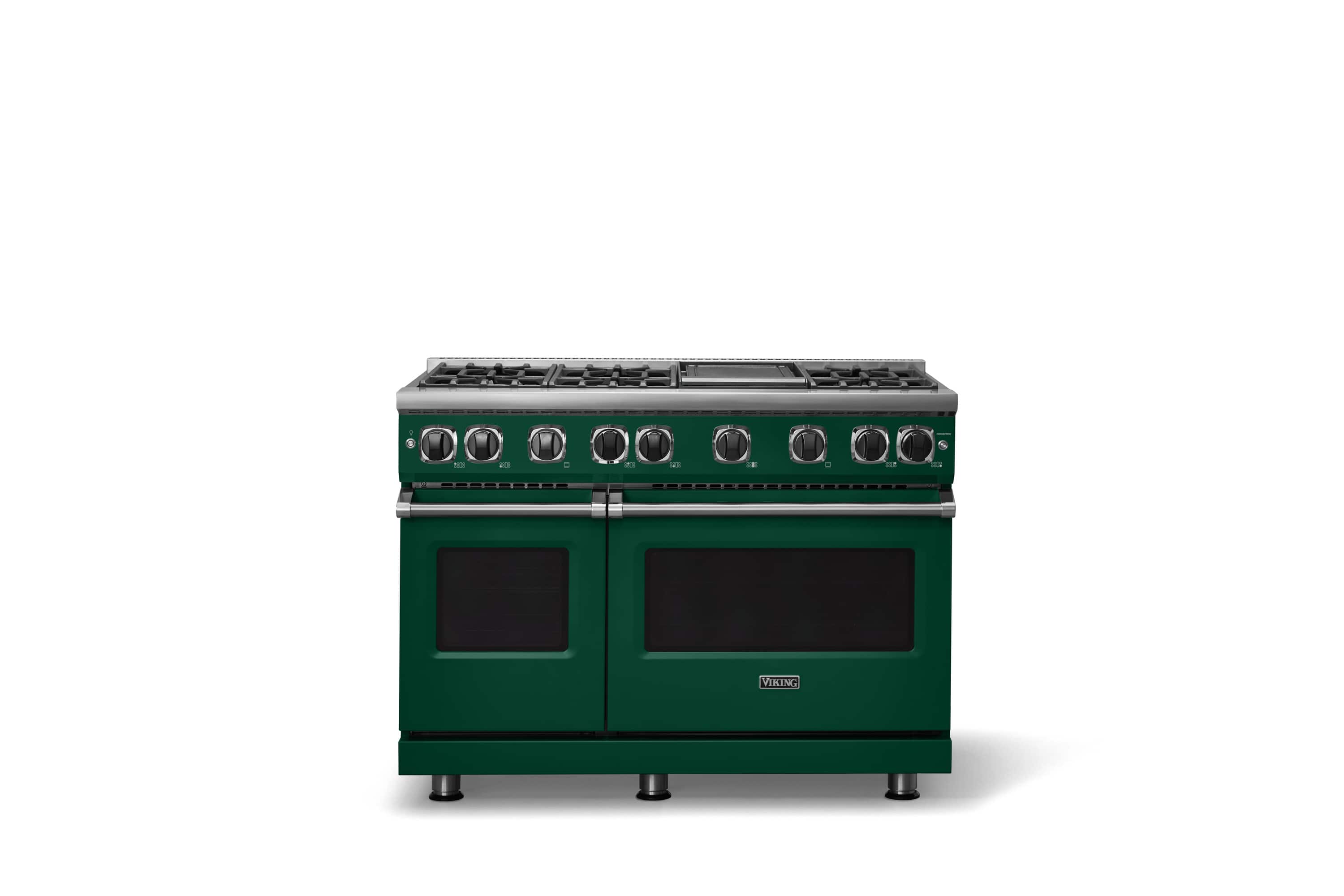 Viking - 48"W. 7.3 Cu. Ft. Freestanding Sealed 6 Burner Gas Range/Griddle  - Ivy - Ivy