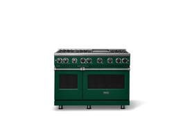 Viking - 48"W. 7.3 Cu. Ft. Freestanding Sealed 6 Burner Gas Range/Griddle - Ivy - Ivy
