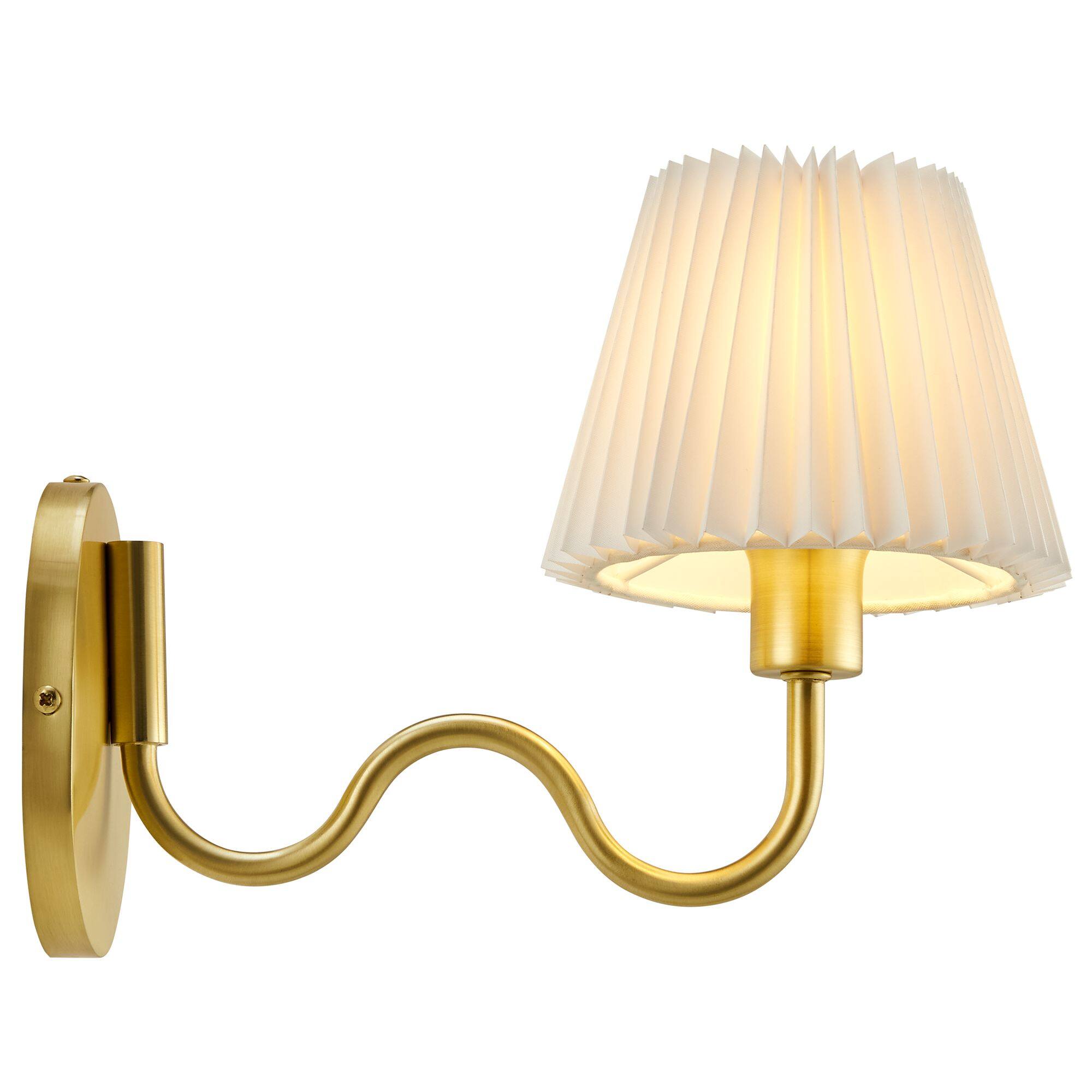 Alt View 7. Modway - Wave Squiggle Arm Wall Sconce by Modway - Brass.