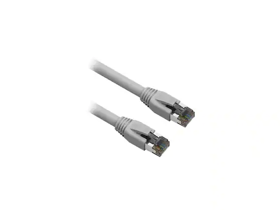 Front. Nippon Labs - Nippon Labs Cat8 RJ45 25FT Ethernet Cable, 40Gbps 2000MHz, S/FTP, Indoor/Outdoor, Weatherproof (Gray).