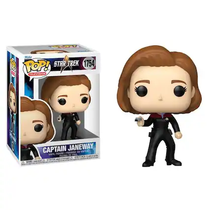 Funko
POP!
TELEVISION
STAR TREK
1754
CAPTAIN JANEWAY
VINYL FIGURE / FIGURINE EN VINYLE / FIGURA DE VINIL / FIGURA DE VINIL / FIGURA DE VINIL / FIGURA DE VINIL
WARNING: CHOKING HAZARD - Small parts. Not for children under 3 years.
ATTENTION: RISQUE DE SOUFFOCATION - Petits morceaux. Ne convient pas aux enfants de moins de 3 ans.
ADVERTENCIA: PEQUEÑOS PIEZAS. NO APTO PARA MENORES DE 3 AÑOS.