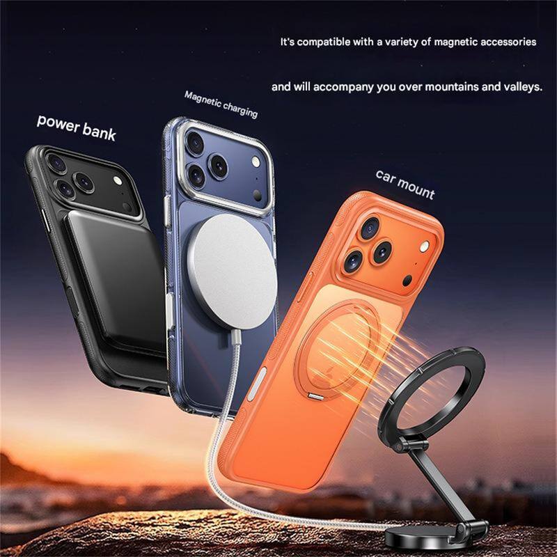 It's compatible with a variety of magnetic accessories, power bank, and will accompany you over mountains and valleys. Magnetic charging car mount