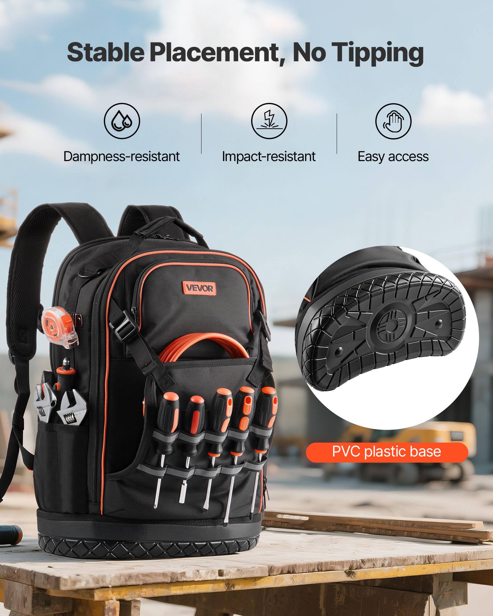 Stable Placement, No Tipping

- Dampness-resistant
- Impact-resistant
- Easy access

PVC plastic base