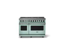 Viking - 48 in. Wide 8 Burner Dual Fuel Sealed Burner Range - Splash