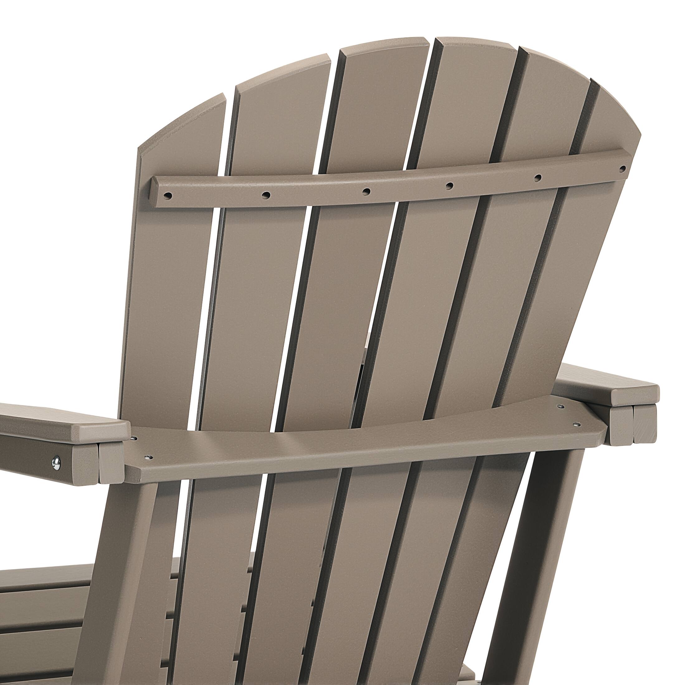 Alt View 5. WestinTrends - WestinTrends Dylan Outdoor Adirondack Chair (Set of 2) - Weathered Wood.