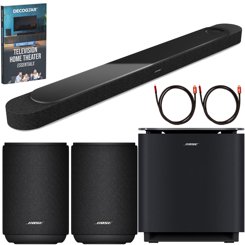 Bose - Lifestyle Ultra Soundbar + 2 x Lifestyle Ultra Wireless Speaker + Lifestyle Ultra Subwoofer Package - Black