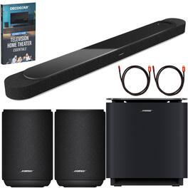 Bose - Lifestyle Ultra Soundbar + 2 x Lifestyle Ultra Wireless Speaker + Lifestyle Ultra Subwoofer Package - Black