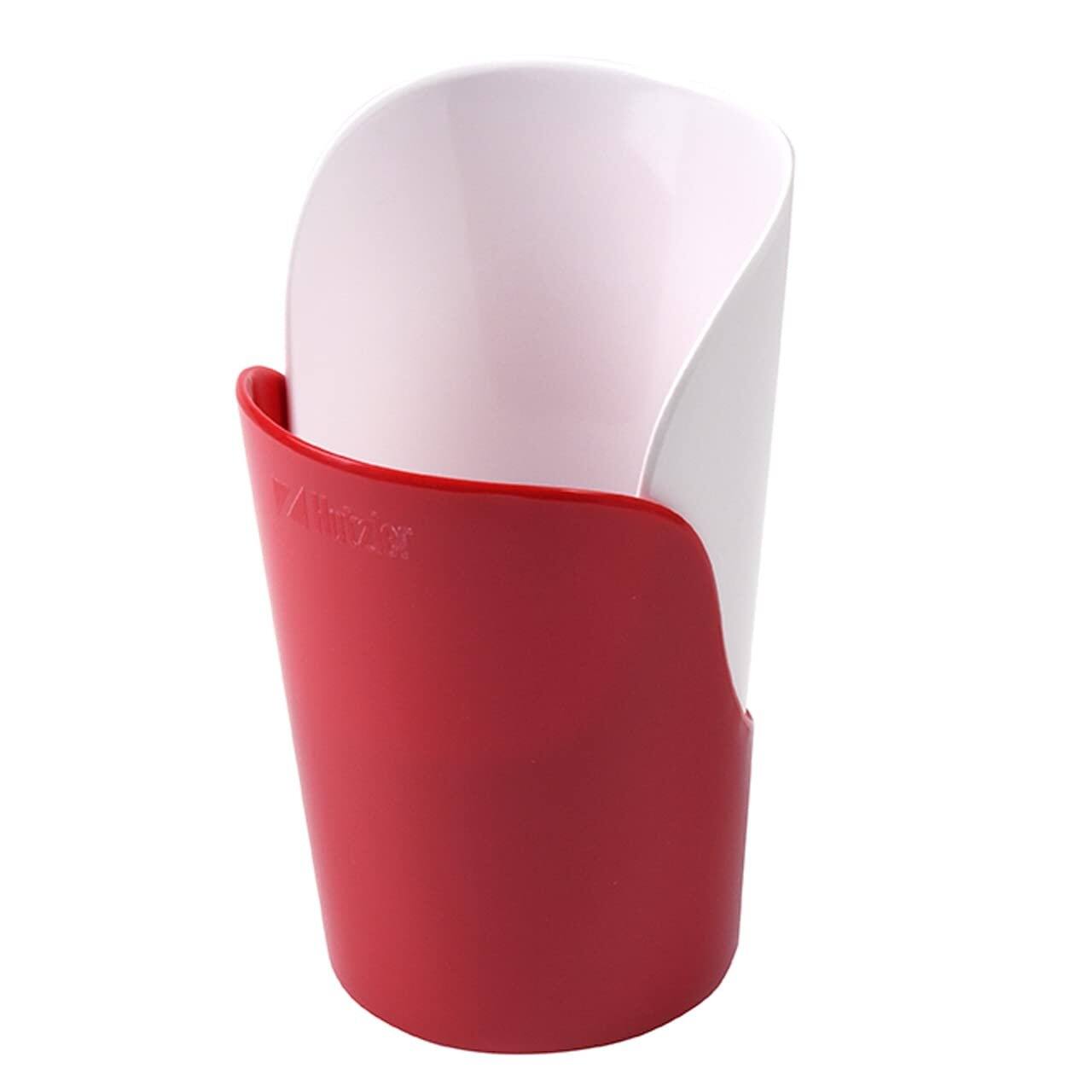 Back. Hutzler - 6-piece Melamine Cooking Utensils Set and Storage Crock - Red - Red.