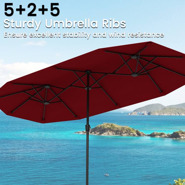 5+2+5 Sturdy Umbrella Ribs Ensure excellent stability and wind resistance