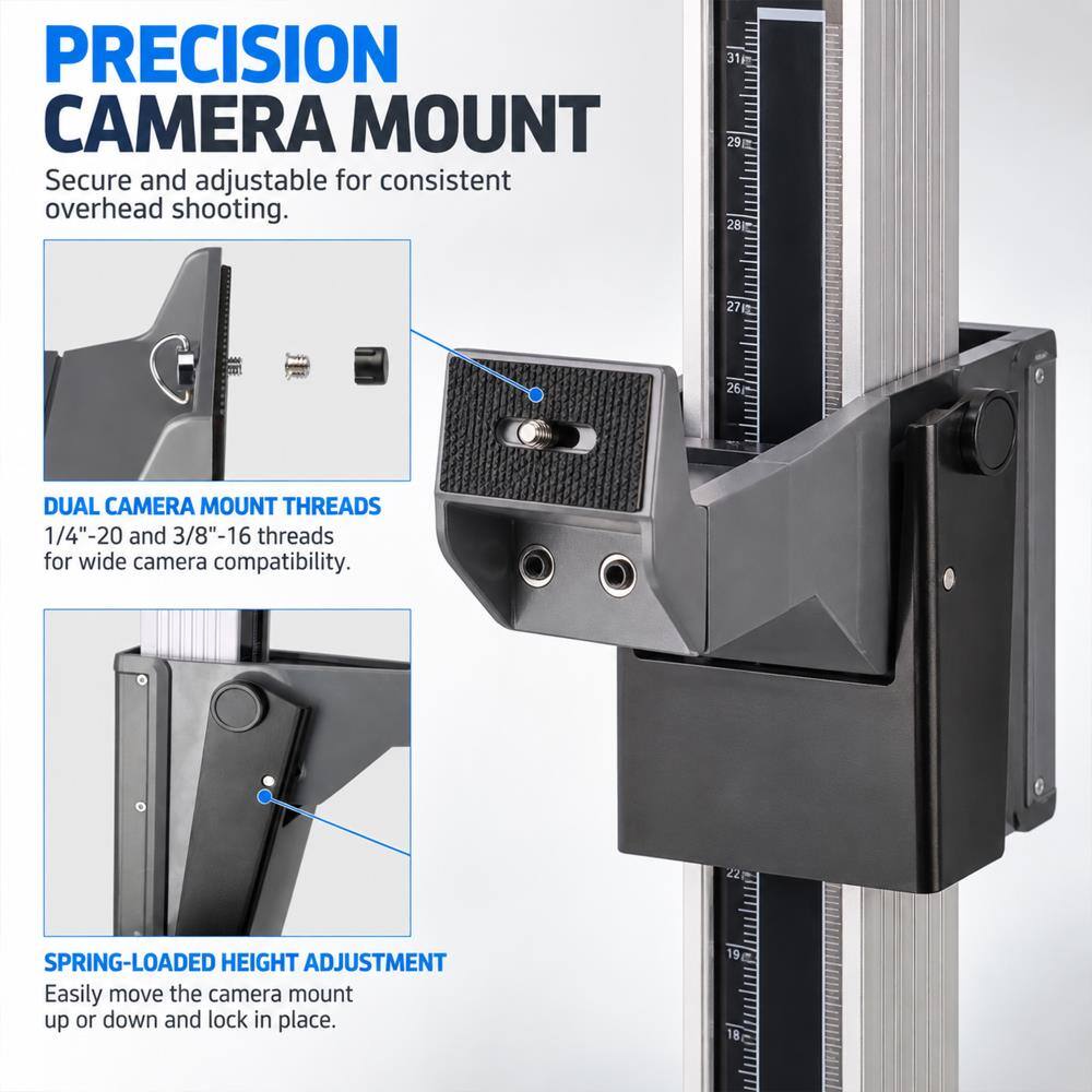 Impact Pro Copy Stand with Dual LED Panel Light Kit, 42 Inch Column, 23 ...