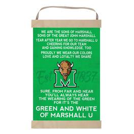 Jardine - Marshall Thundering Herd 12'' x 20'' Fight Song Banner Sign - Green