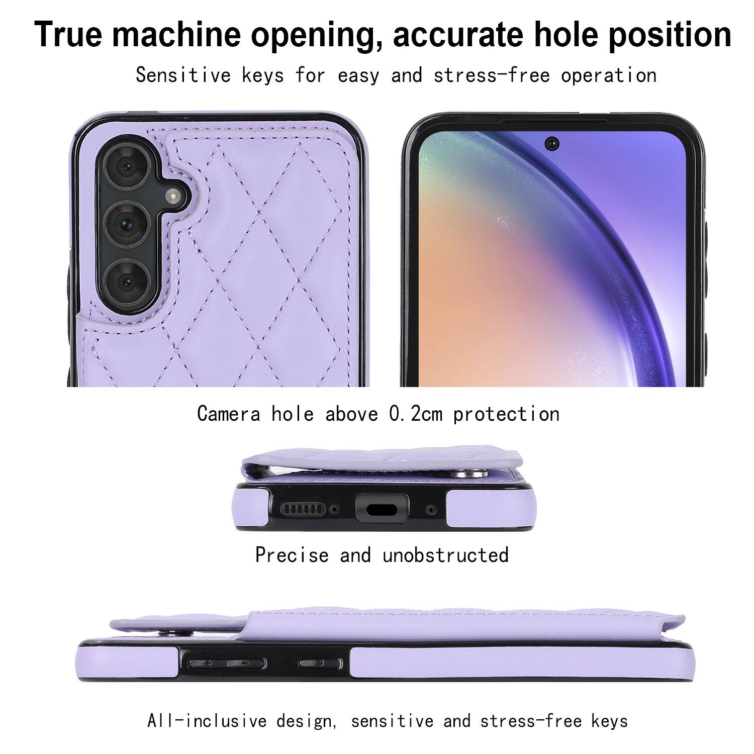 True machine opening, accurate hole position  
Sensitive keys for easy and stress-free operation  

Camera hole above 0.2cm protection  

Precise and unobstructed  

All-inclusive design, sensitive and stress-free keys