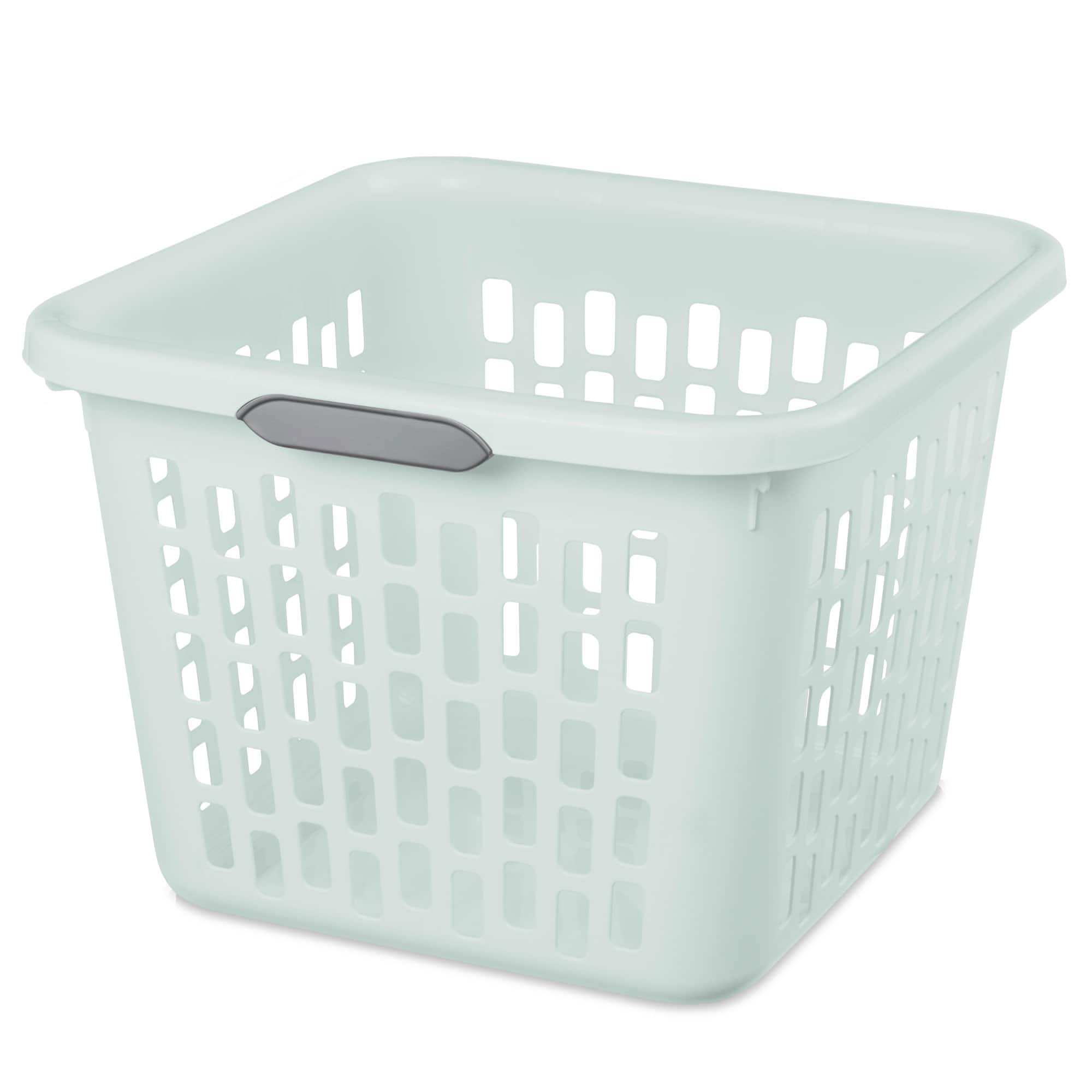 Sterilite - Laundry Basket, 1.5 Bushel Plastic Hamper with Handles, 24 Pack - Mint