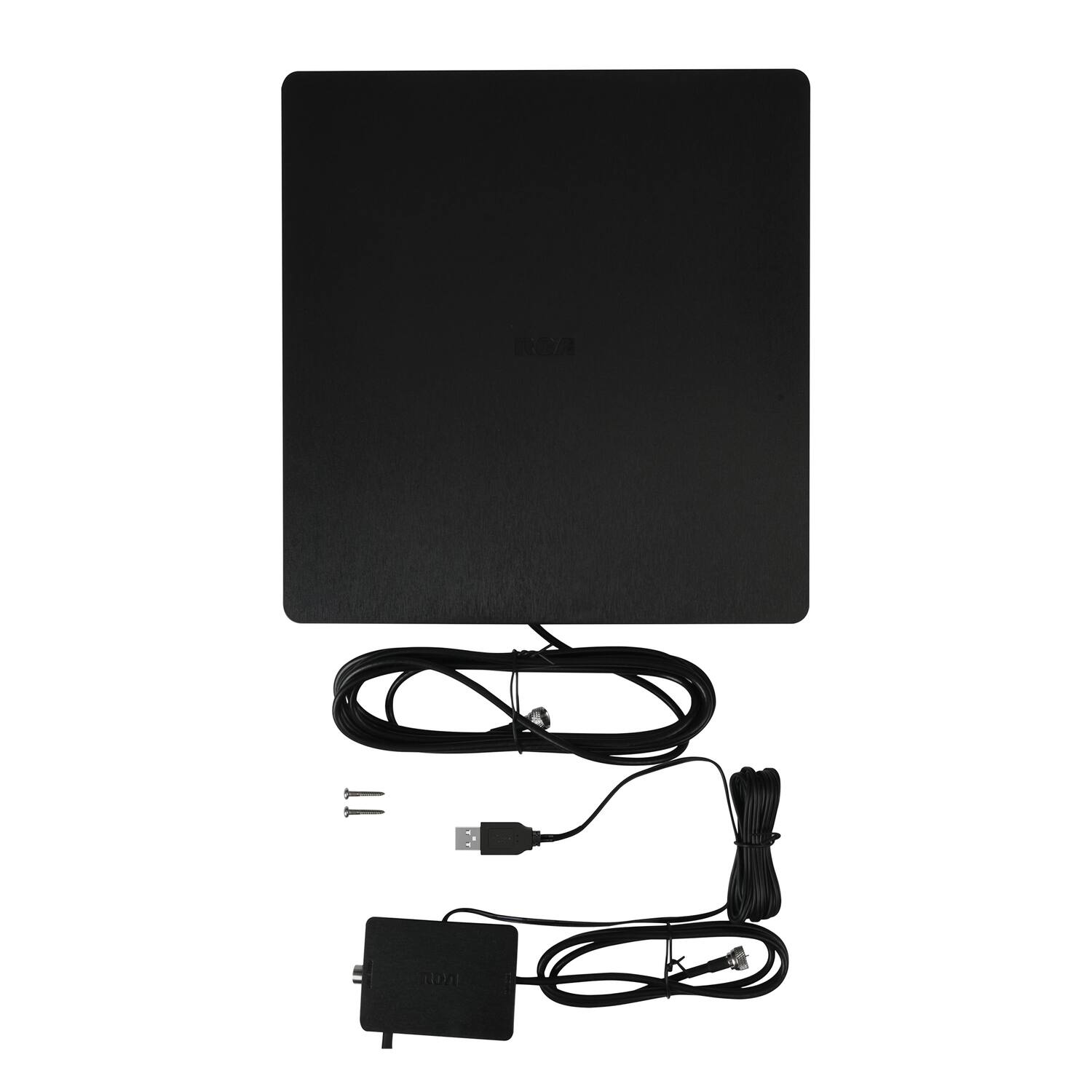 Back. RCA - RCA Indoor HDTV Digital Amplified Flat Antenna 1 pk - Black.
