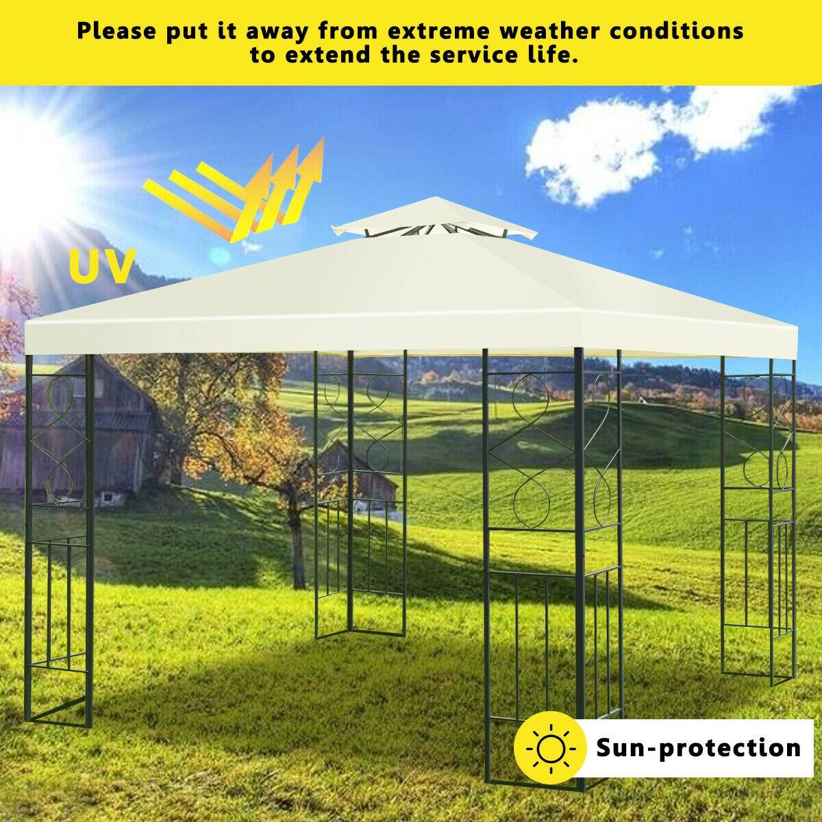 Please put it away from extreme weather conditions to extend the service life. Sun-protection UV