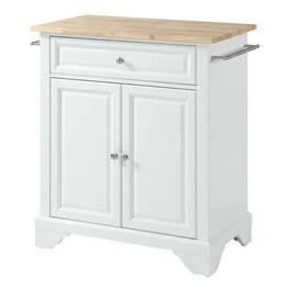 Crosley Furniture - Lafayette Wood Top Portable Kitchen Island/Cart - White