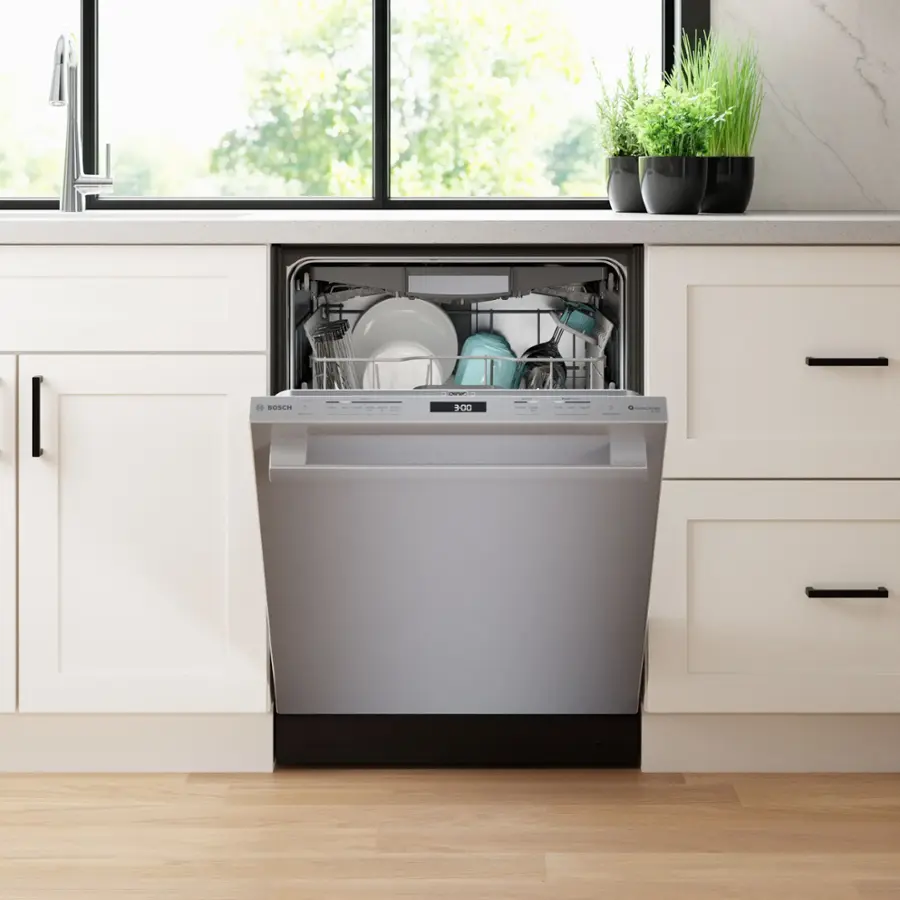 Alt View 30. Bosch - 800 Series 24" Top Control Smart Built-In  Stainless Steel Tub Dishwasher with Flexible 3rd Rack, 42 dBA - Stainless Steel.