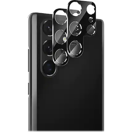 Angle. SaharaCase - ZeroDamage Camera Lens Protector for Samsung Galaxy S22 Ultra (2-Pack) - Black.