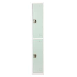 AdirOffice - Storage Locker 629-Series 72" H 2-Tier Steel Key Lock 2-Shelf Locker with Key Lock - Misty Green