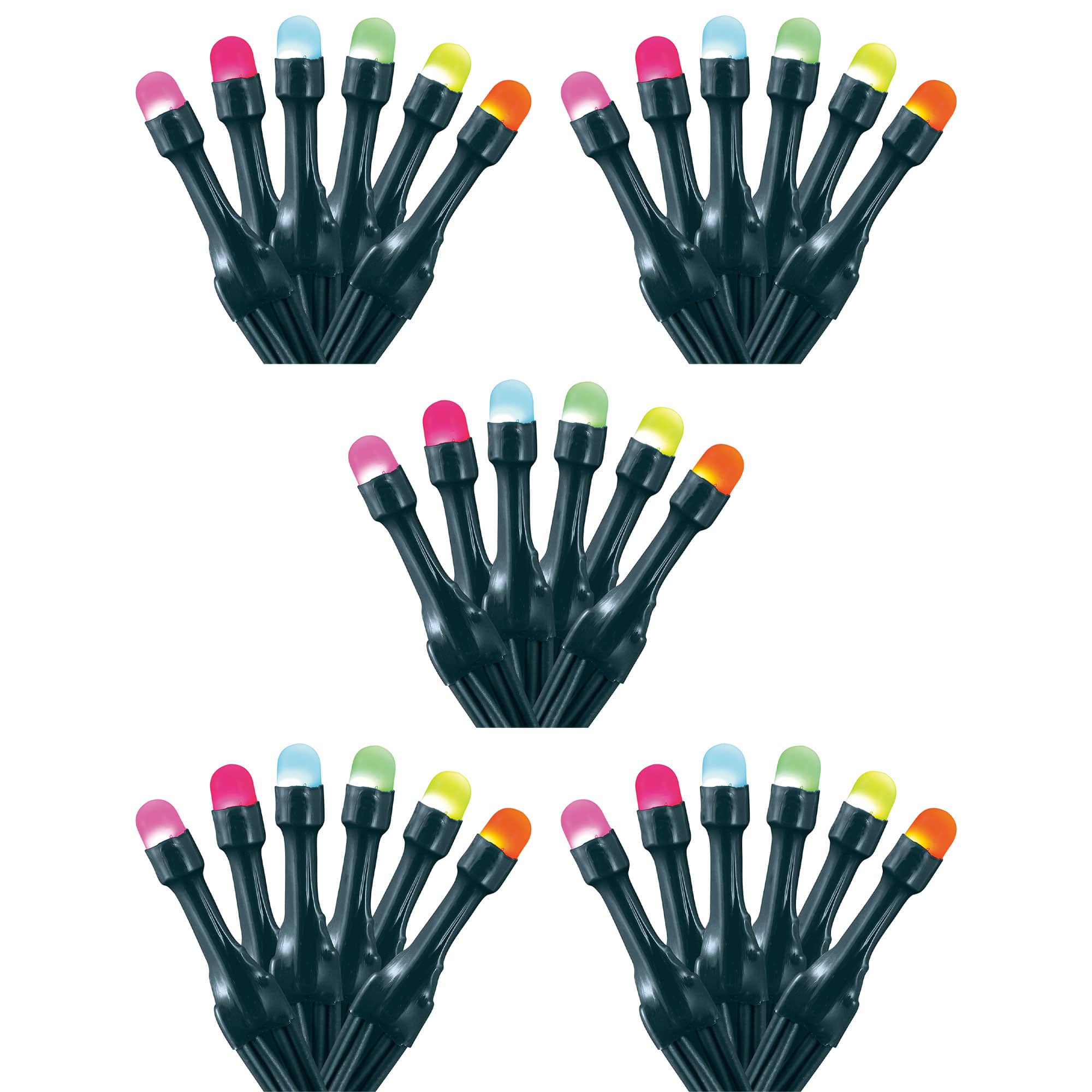 Home Heritage - 33' Wrapped Dome Holiday Lights, App Control, 100 RGB LEDs, 5 Pack - Multicolor