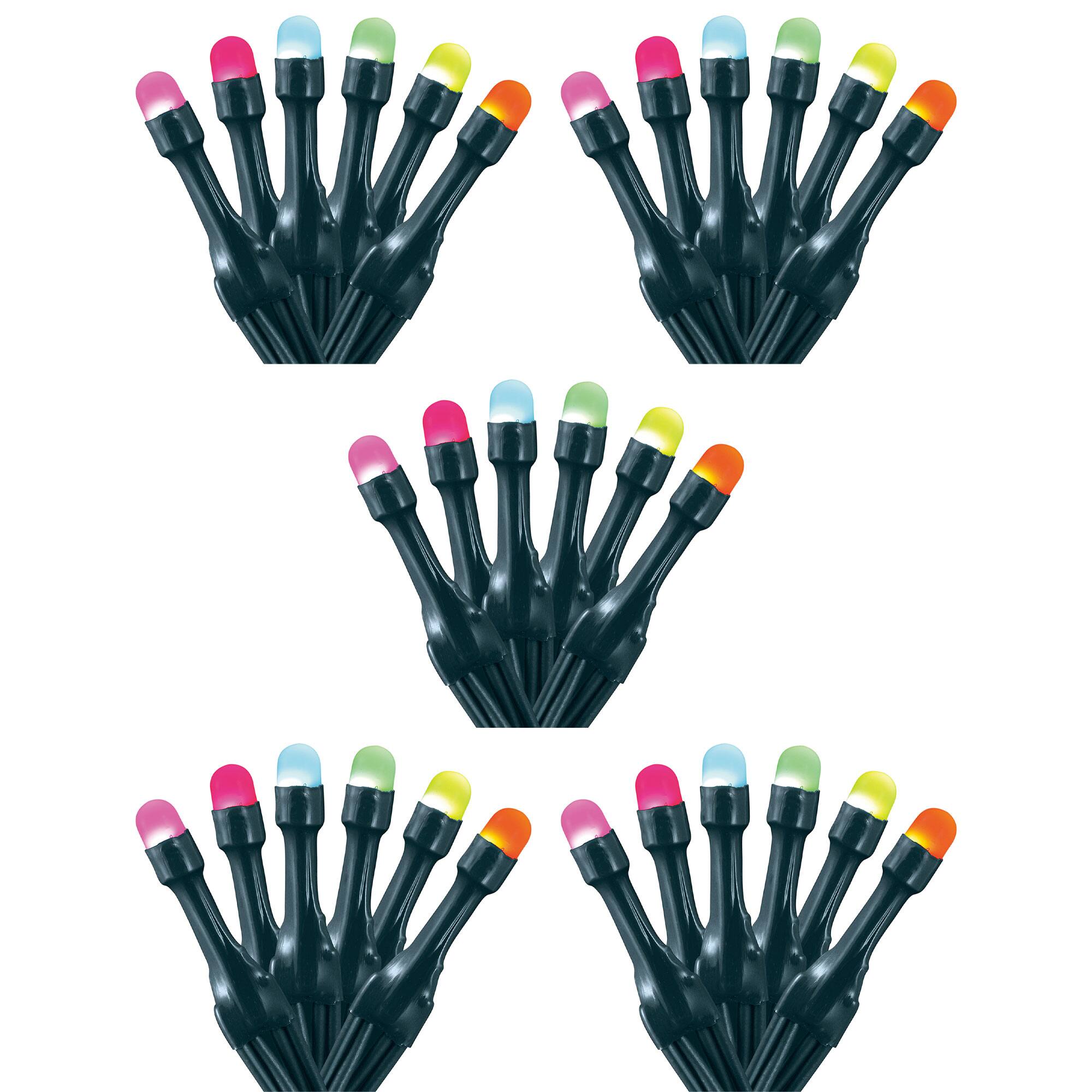 Front. Home Heritage - Home Heritage 33' Wrapped Dome Holiday Lights, App Control, 100 RGB LEDs, 5 Pack - Multicolor.