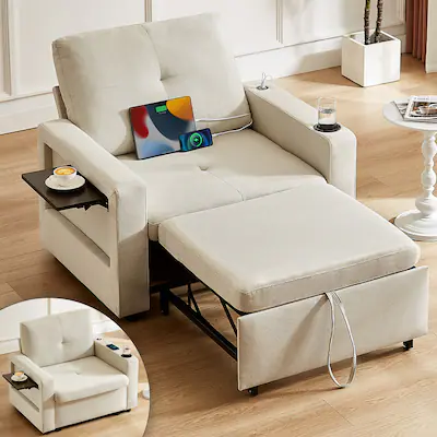 Ottoman Pull Out Sofa Chair Aukfa Convertible Sleeper Chair Bed