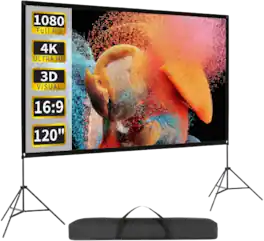 Home Collection - Outdoor Projector Screen with Stand – 120-Inch Foldable Projector Screen