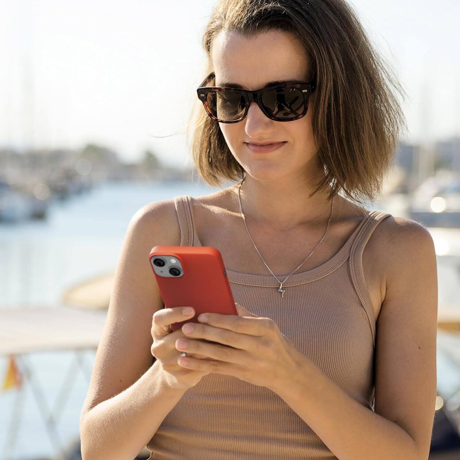 Alt View 3. Nautica - Matte Phone Case for iPhone 14 Plus, Case with Ultra-Light, Slim Design, Anti-Scratch, Shockproof Protective Cover - Navy.