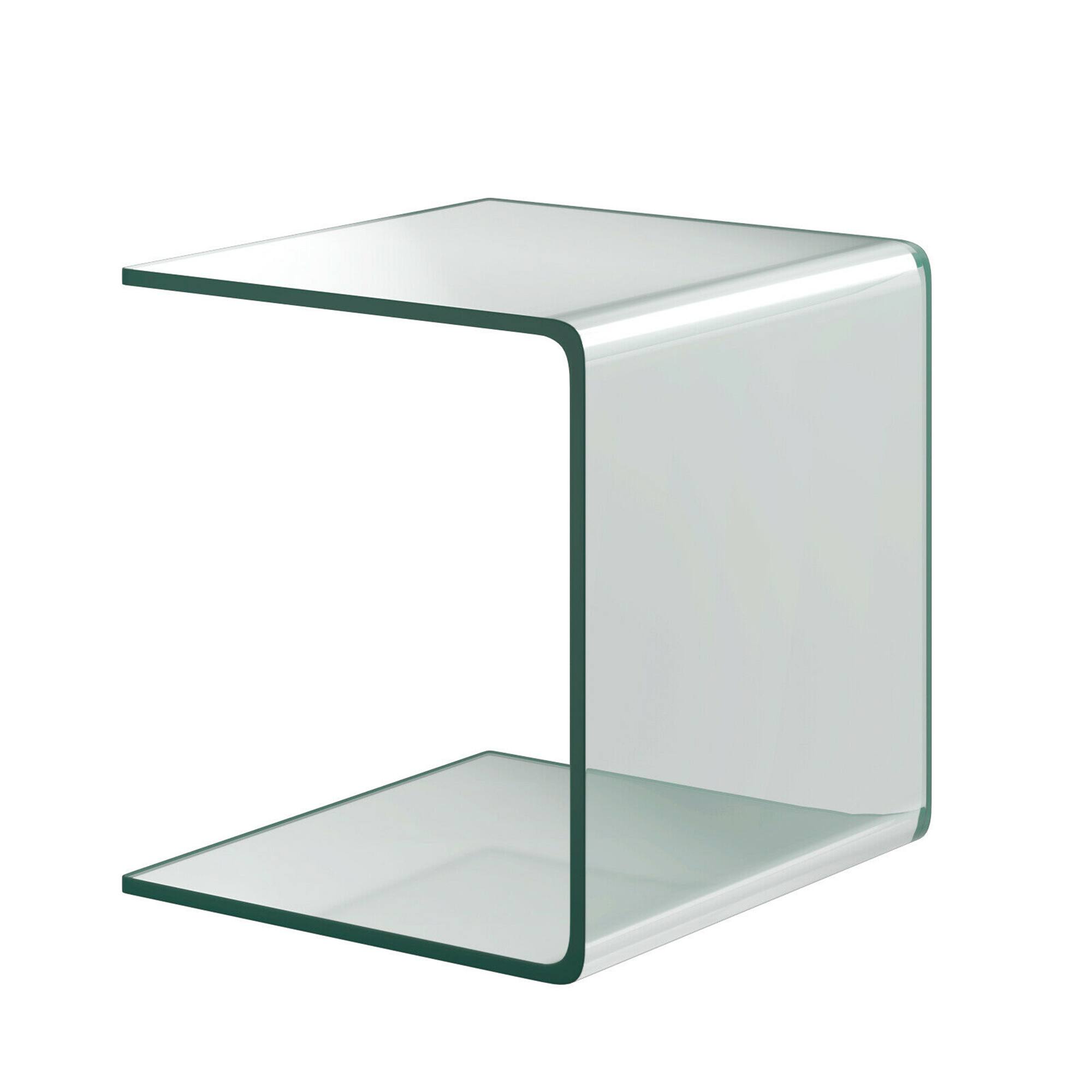 Alt View 8. Gymax - Gymax Tempered Glass End Table Transparent Sofa Side Accent Table Living Room - Transparent.