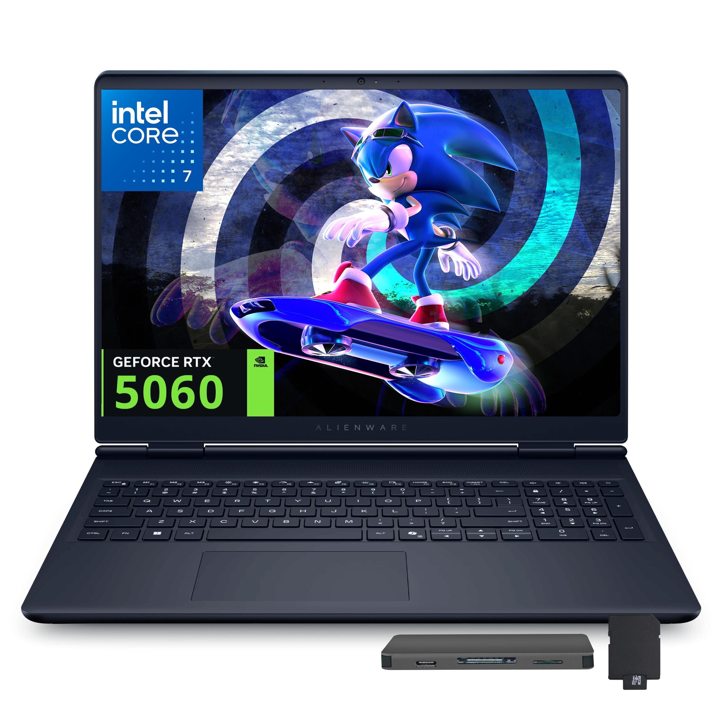 Dell - Alienware 16 16" Gaming Laptop,Intel Core 7 240H,32GB DDR5,2TB SSD+1TB Dock Set,GeForce RTX 5060,Win 11 Pro - Blue