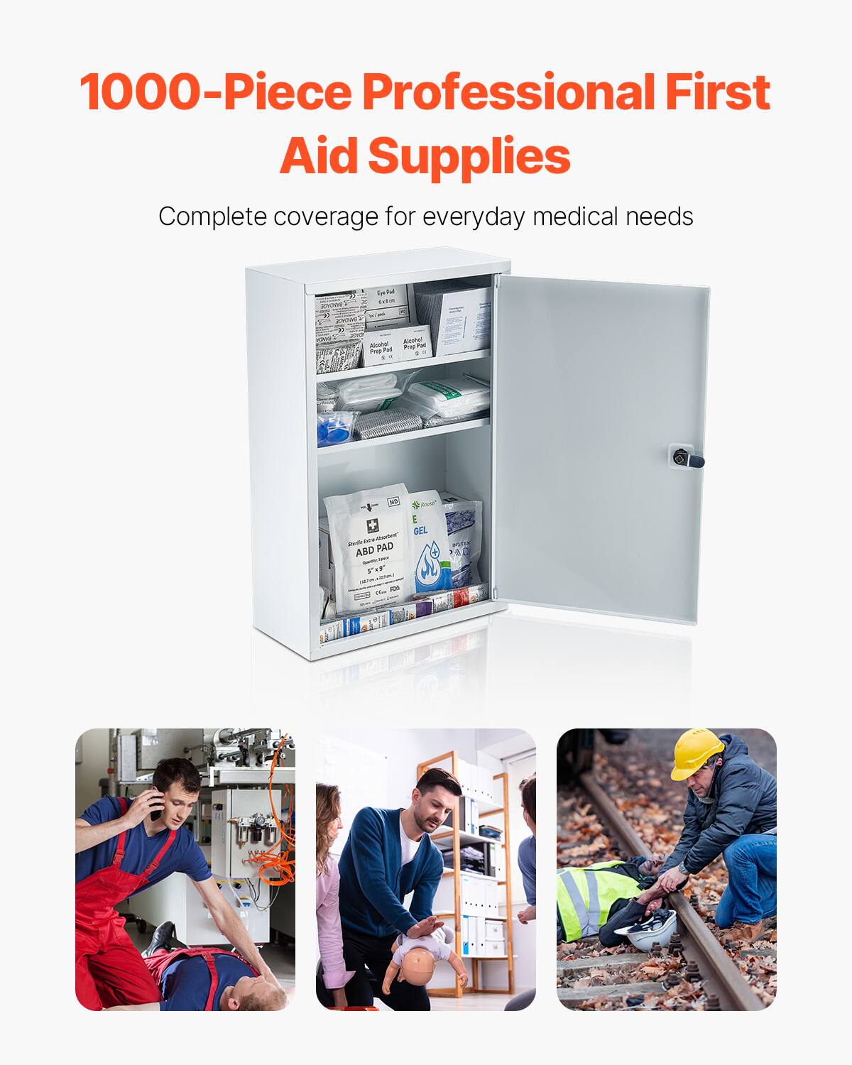 1000-Piece Professional First Aid Supplies

Complete coverage for everyday medical needs