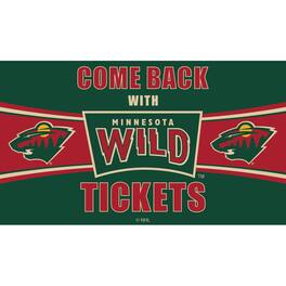 Evergreen Enterprises - Minnesota Wild 28" x 16" Come Back With Tickets Door Mat - Multicolor