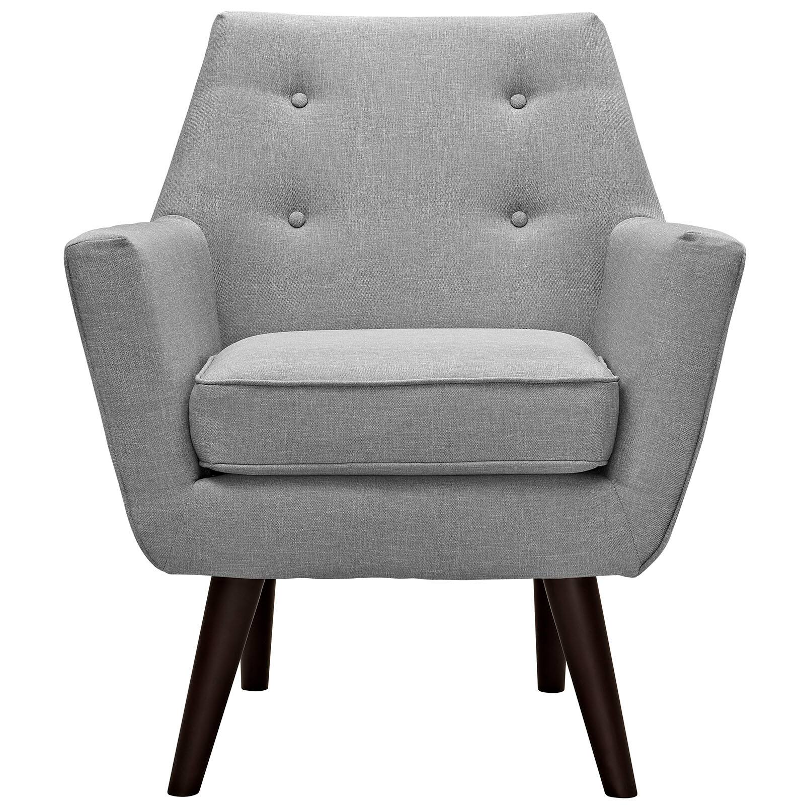 Alt View 1. Modway - Posit Upholstered Fabric Armchair by Modway - Light Gray.